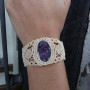 4.9gr Charoite Bracciale in Macramé