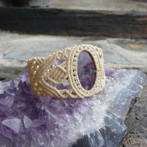 4.9gr Charoite Bracciale in Macramé