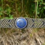 11.3gr Lapis Lazuli bracciale in Macramé