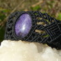 4.1gr Charoite bracciale in Macramé