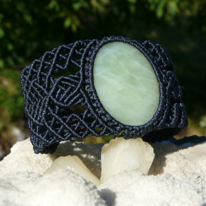 9.1gr Acquavventurina bracciale in Macramé